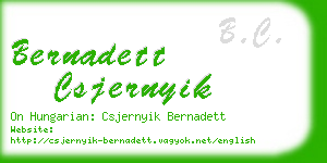 bernadett csjernyik business card